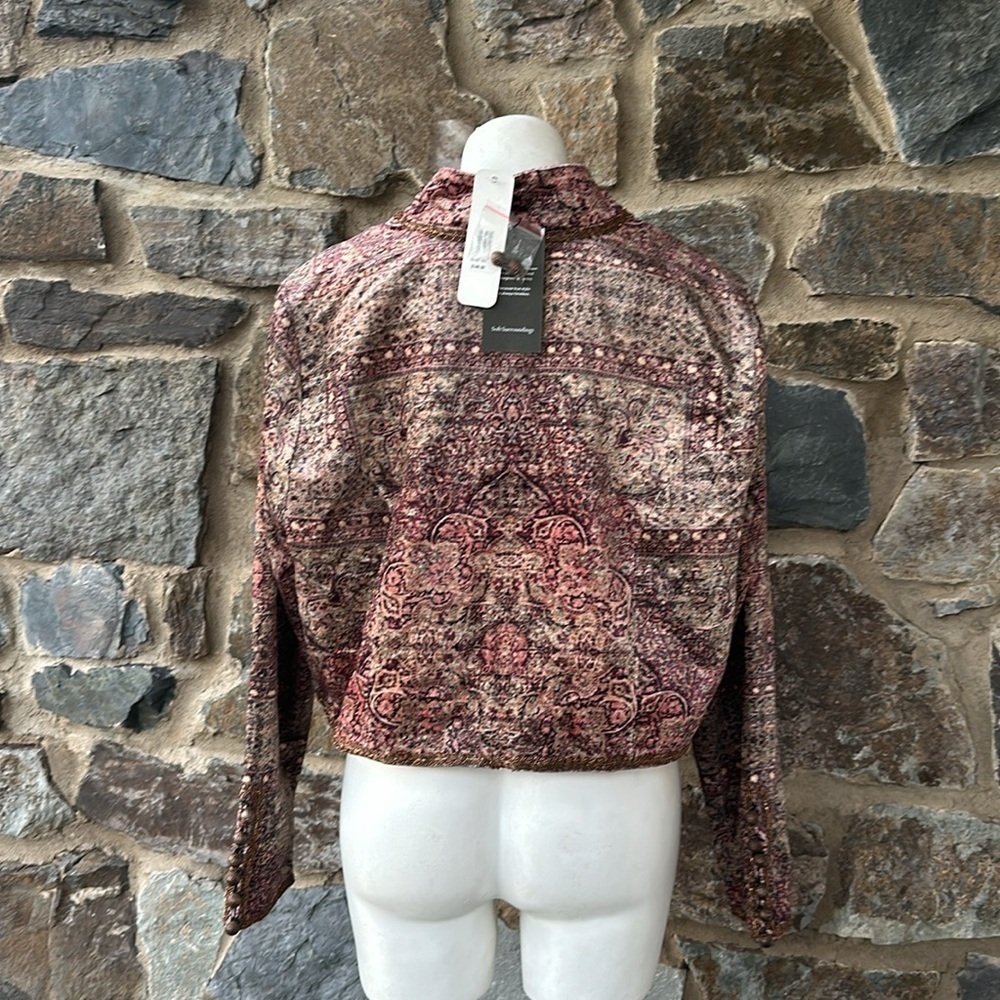 Soft Surroundings NWT Icon Velvet Bolero Urbina Umber Coat Jacket Size Xl - Picture 8 of 10